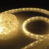 Warm white rope light in a coil